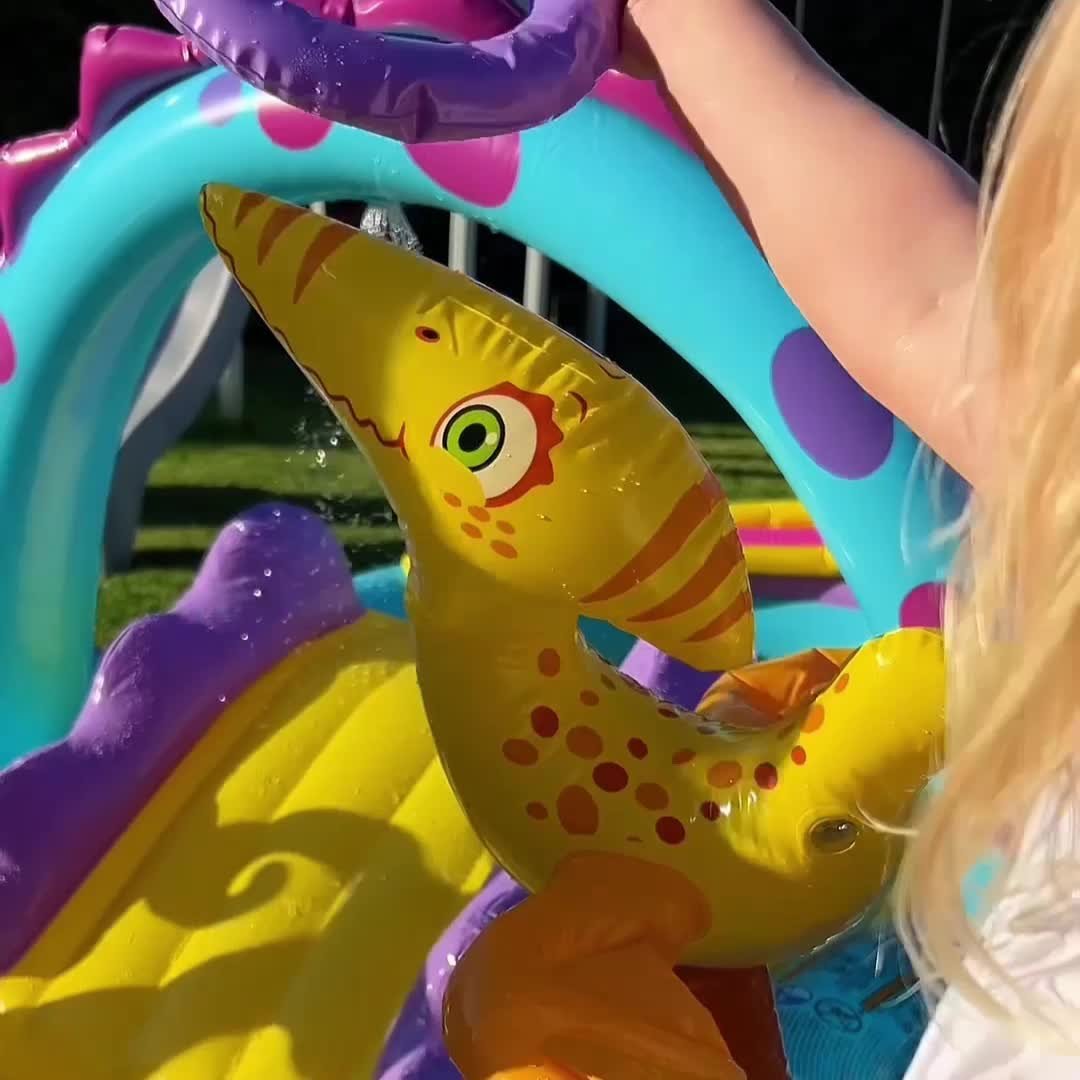 Intex Dinoland Kinderpool mit Rutsche, 302 x 229 cm – Bild 9