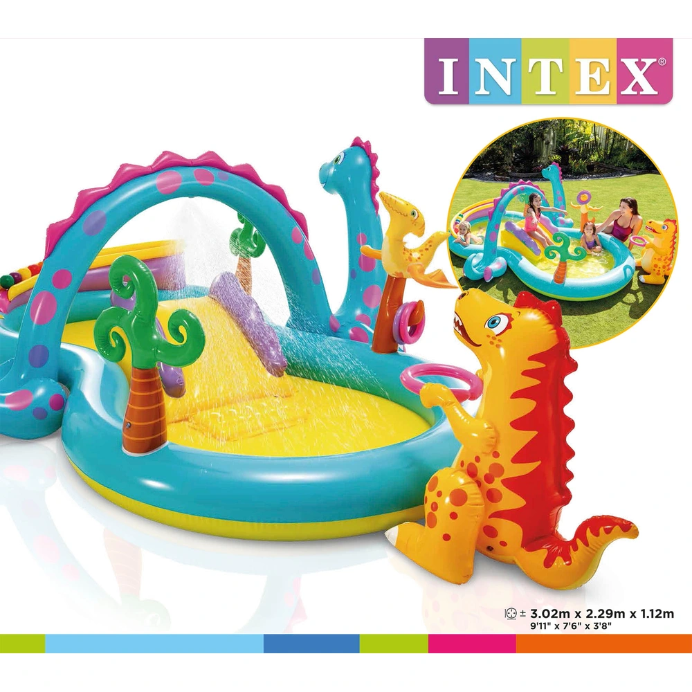 Intex Dinoland Kinderpool mit Rutsche, 302 x 229 cm – Bild 4