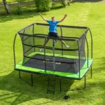 Thorpe Sports rechteckiges Outdoor-Trampolin mit Netz 366 x 244 cm