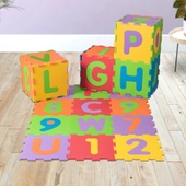 Play Factory Puzzlematte 36-teilig – bunte Spielmatte mit ABC und Zahlen – Bild 3