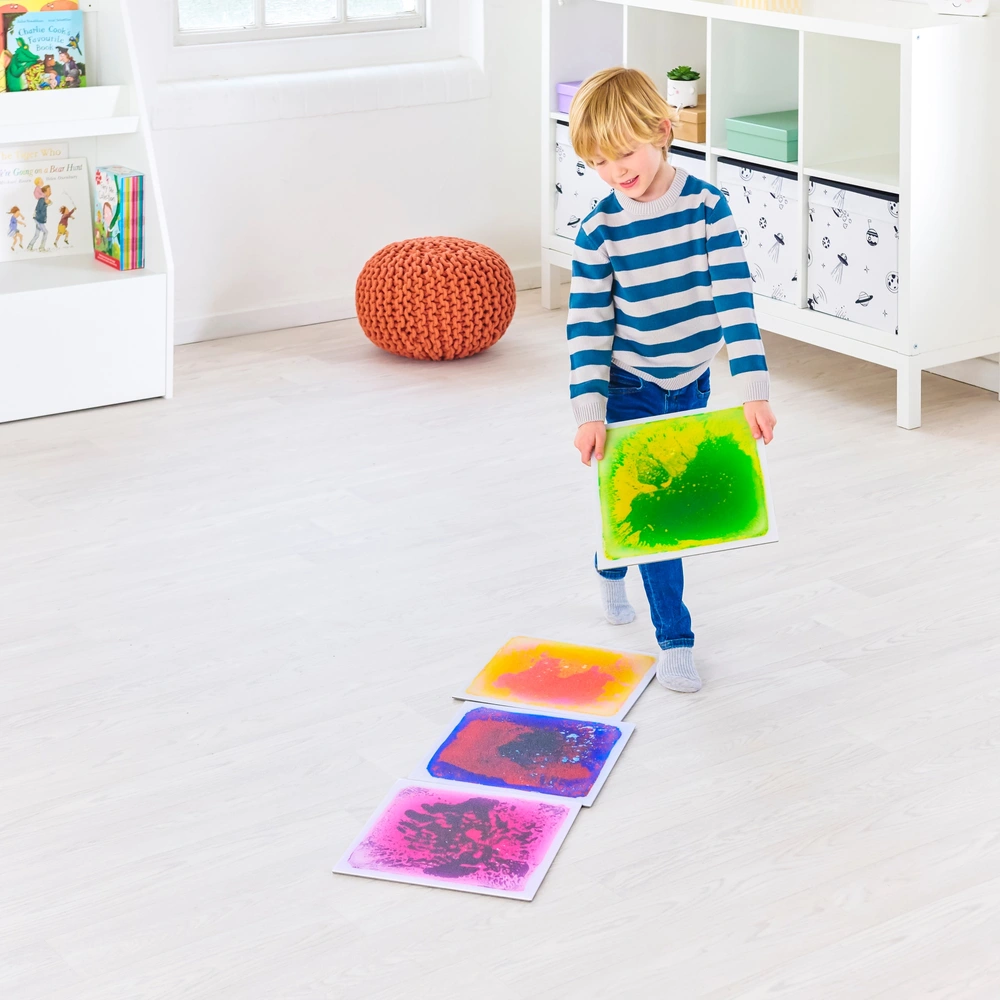 Play Factory Faszinationsmatten – Sensorik-Spielzeug mit bunter Flüssigkeit (4er-Set) – Bild 7