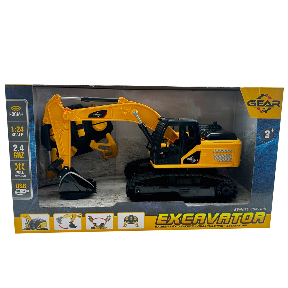 Ferngesteuerter Bagger (1:24) in Gelb/Schwarz – Bild 2