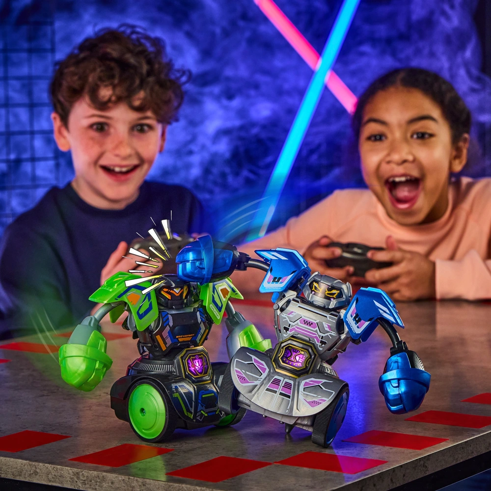 Robo Kombat Tornado – Roboter-Spielzeug (2er-Set, grün/blau) – Bild 6