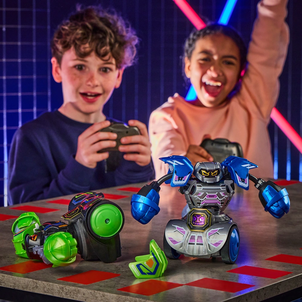 Robo Kombat Tornado – Roboter-Spielzeug (2er-Set, grün/blau) – Bild 3