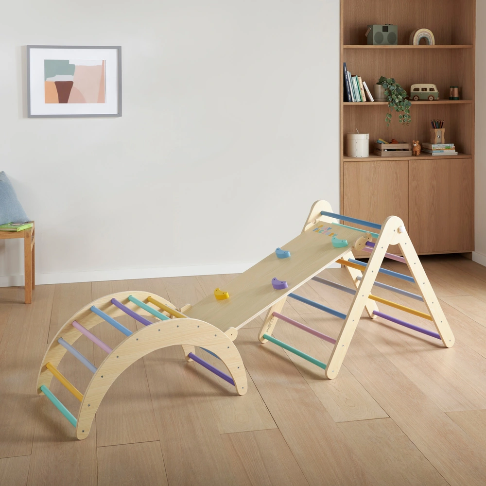 Play Factory Klettergerüst Indoor – Holz-Set (3-teilig) – Bild 8