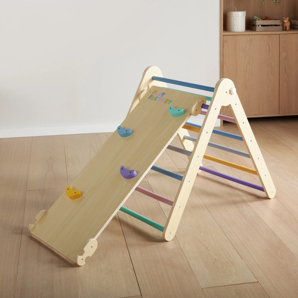 Play Factory Klettergerüst Indoor – Holz-Set (3-teilig) – Bild 6