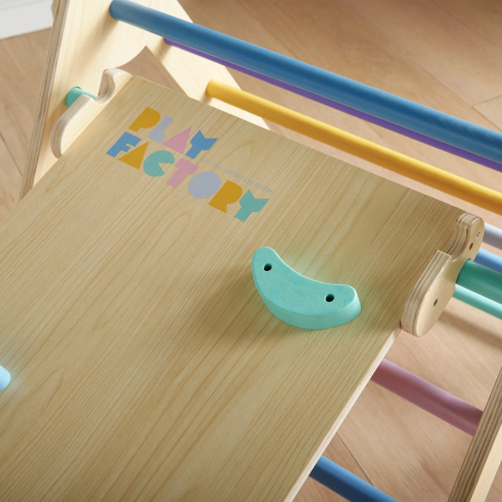 Play Factory Klettergerüst Indoor – Holz-Set (3-teilig) – Bild 3