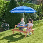 Wasser- und Sandspieltisch 2-in-1 mit Kindersitzgruppe