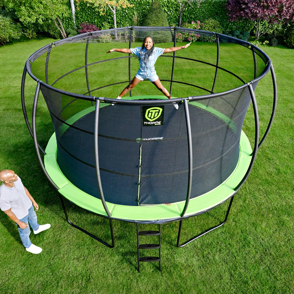 Thorpe Sports rundes Outdoor-Trampolin mit Netz Ø 427 cm