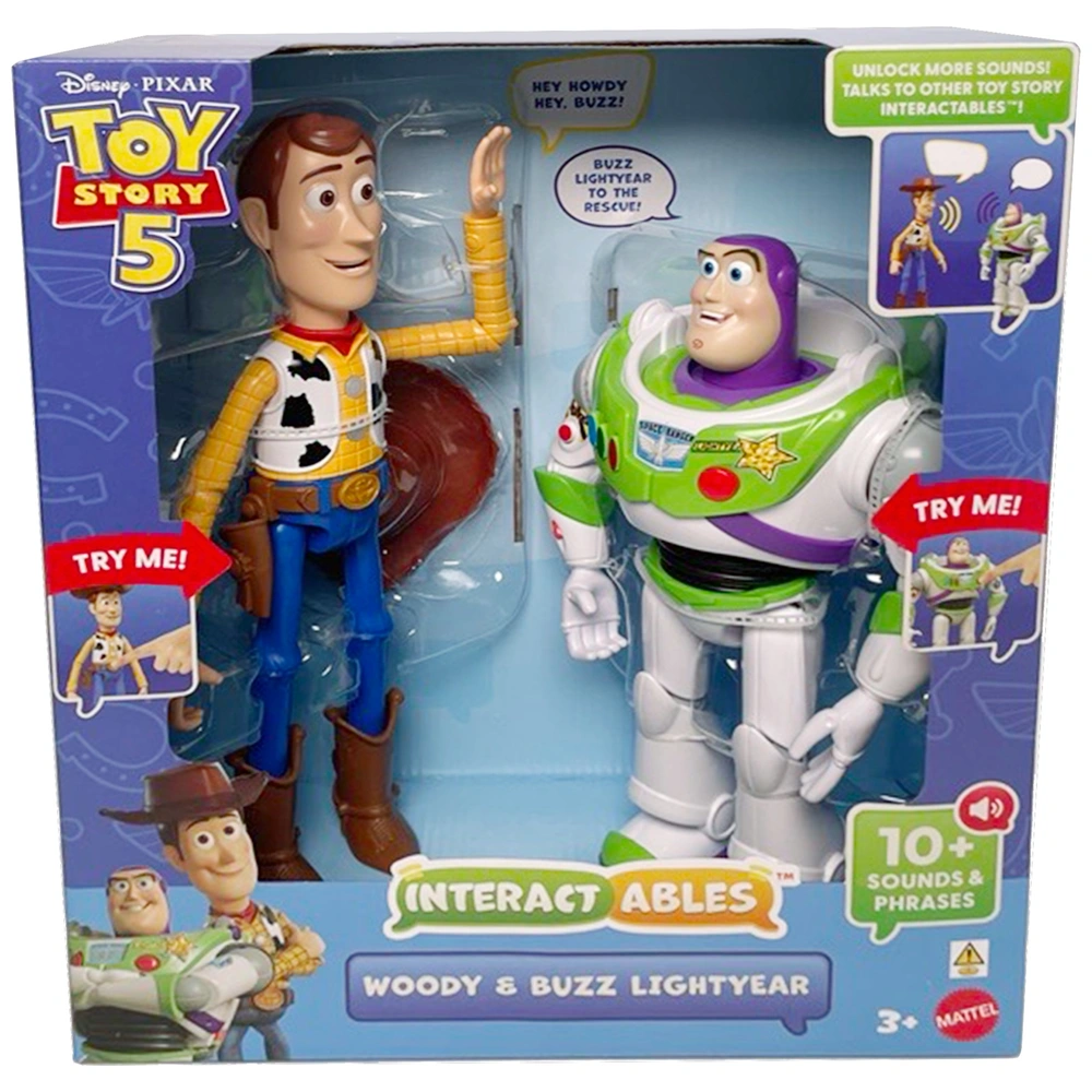 Disney Pixar Toy Story 5 – Interaktive Woody & Buzz Figuren-Set (2er Set mit Sound) – Bild 2