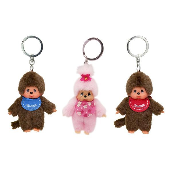 BANDAI Plüschtier Schlüsselanhänger Monchhichi Sakura