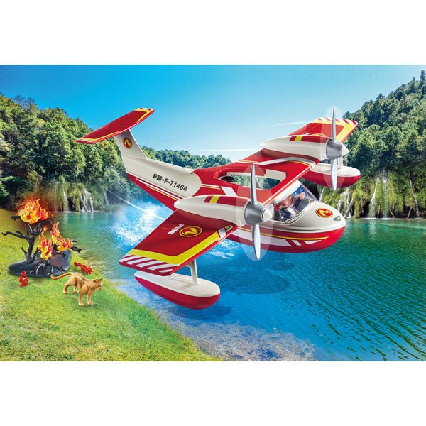 PLAYMOBIL Action Heroes Löschflugzeug mit Feuerwehrmann 71463 – Bild 2