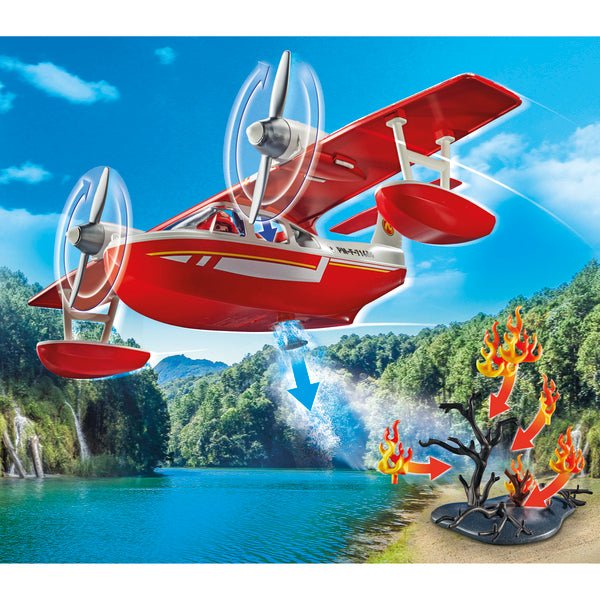 PLAYMOBIL Action Heroes Löschflugzeug mit Feuerwehrmann 71463 – Bild 3
