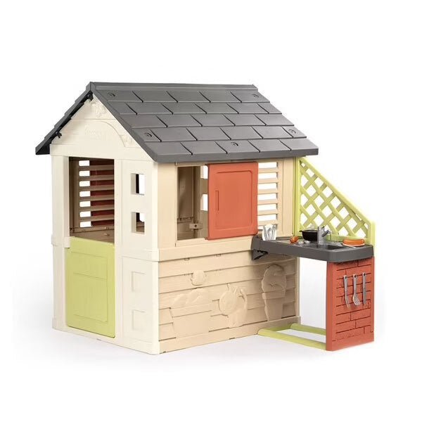 SMOBY Spielhaus Nature mit Sommerküche